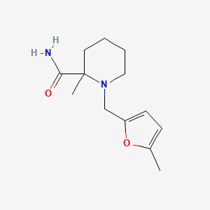 2-Methyl-1-[(5-methylfuran-2-yl)methyl]piperidine-2-carboxamide