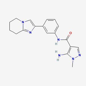 5-amino-1-methyl-N-[3-(5,6,7,8-tetrahydroimidazo[1,2-a]pyridin-2-yl)phenyl]pyrazole-4-carboxamide