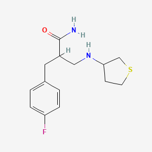 2-[(4-Fluorophenyl)methyl]-3-(thiolan-3-ylamino)propanamide