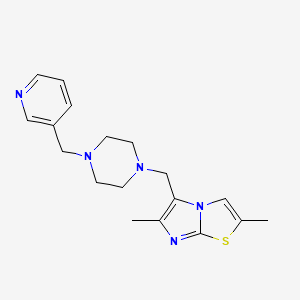 2,6-Dimethyl-5-[[4-(pyridin-3-ylmethyl)piperazin-1-yl]methyl]imidazo[2,1-b][1,3]thiazole