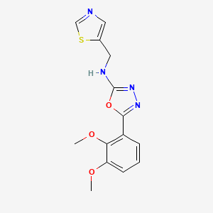 5-(2,3-dimethoxyphenyl)-N-(1,3-thiazol-5-ylmethyl)-1,3,4-oxadiazol-2-amine