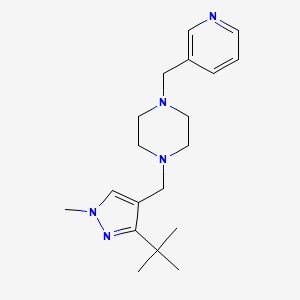 1-[(3-Tert-butyl-1-methylpyrazol-4-yl)methyl]-4-(pyridin-3-ylmethyl)piperazine