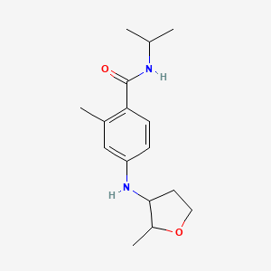 2-methyl-4-[(2-methyloxolan-3-yl)amino]-N-propan-2-ylbenzamide