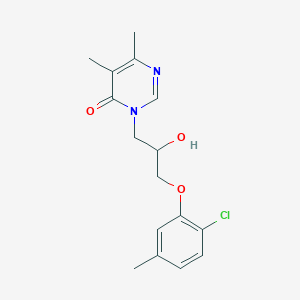 3-[3-(2-Chloro-5-methylphenoxy)-2-hydroxypropyl]-5,6-dimethylpyrimidin-4-one