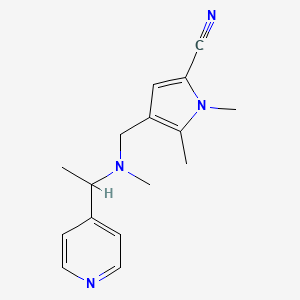 1,5-Dimethyl-4-[[methyl(1-pyridin-4-ylethyl)amino]methyl]pyrrole-2-carbonitrile