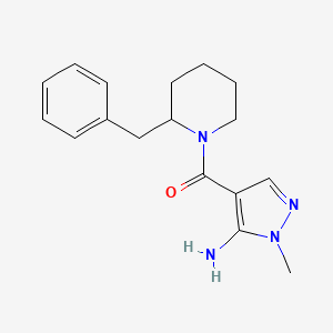 molecular formula C17H22N4O B7654593 (5-Amino-1-methylpyrazol-4-yl)-(2-benzylpiperidin-1-yl)methanone 