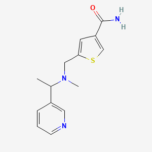 5-[[Methyl(1-pyridin-3-ylethyl)amino]methyl]thiophene-3-carboxamide