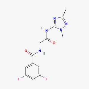 N-[2-[(2,5-dimethyl-1,2,4-triazol-3-yl)amino]-2-oxoethyl]-3,5-difluorobenzamide