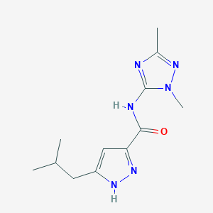 N-(2,5-dimethyl-1,2,4-triazol-3-yl)-5-(2-methylpropyl)-1H-pyrazole-3-carboxamide