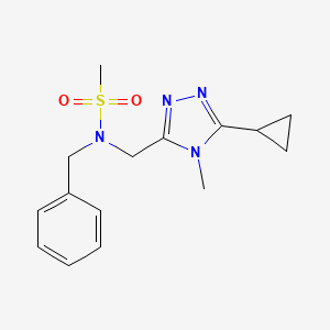 N-benzyl-N-[(5-cyclopropyl-4-methyl-1,2,4-triazol-3-yl)methyl]methanesulfonamide