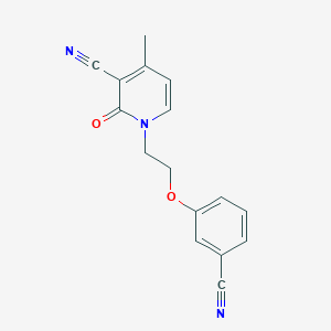 1-[2-(3-Cyanophenoxy)ethyl]-4-methyl-2-oxopyridine-3-carbonitrile