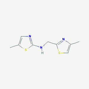 molecular formula C9H11N3S2 B7654715 5-methyl-N-[(4-methyl-1,3-thiazol-2-yl)methyl]-1,3-thiazol-2-amine 