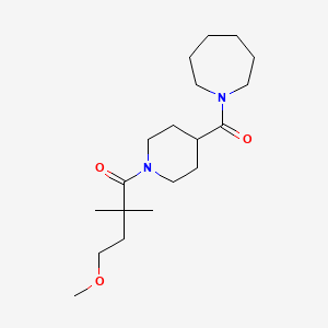 1-[4-(Azepane-1-carbonyl)piperidin-1-yl]-4-methoxy-2,2-dimethylbutan-1-one