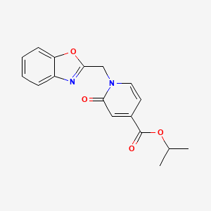 Propan-2-yl 1-(1,3-benzoxazol-2-ylmethyl)-2-oxopyridine-4-carboxylate