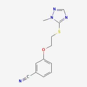 3-[2-[(2-Methyl-1,2,4-triazol-3-yl)sulfanyl]ethoxy]benzonitrile