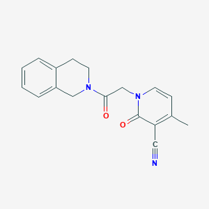 1-[2-(3,4-dihydro-1H-isoquinolin-2-yl)-2-oxoethyl]-4-methyl-2-oxopyridine-3-carbonitrile