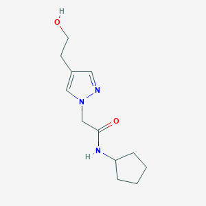 N-cyclopentyl-2-[4-(2-hydroxyethyl)pyrazol-1-yl]acetamide