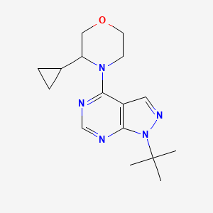 4-(1-Tert-butylpyrazolo[3,4-d]pyrimidin-4-yl)-3-cyclopropylmorpholine