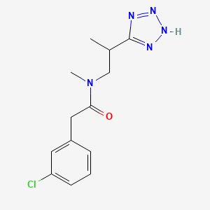 2-(3-chlorophenyl)-N-methyl-N-[2-(2H-tetrazol-5-yl)propyl]acetamide