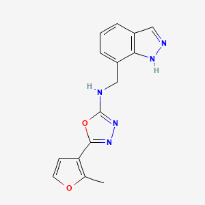 N-(1H-indazol-7-ylmethyl)-5-(2-methylfuran-3-yl)-1,3,4-oxadiazol-2-amine