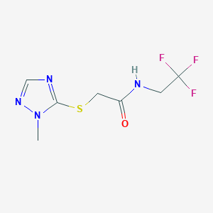 2-[(2-methyl-1,2,4-triazol-3-yl)sulfanyl]-N-(2,2,2-trifluoroethyl)acetamide