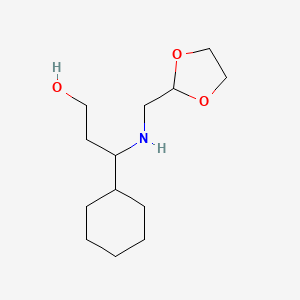 3-Cyclohexyl-3-(1,3-dioxolan-2-ylmethylamino)propan-1-ol