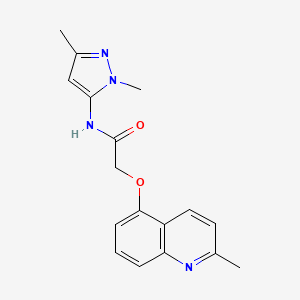 N-(2,5-dimethylpyrazol-3-yl)-2-(2-methylquinolin-5-yl)oxyacetamide