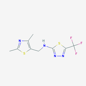 N-[(2,4-dimethyl-1,3-thiazol-5-yl)methyl]-5-(trifluoromethyl)-1,3,4-thiadiazol-2-amine