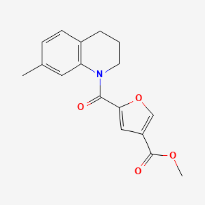 methyl 5-(7-methyl-3,4-dihydro-2H-quinoline-1-carbonyl)furan-3-carboxylate