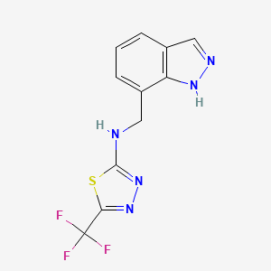 N-(1H-indazol-7-ylmethyl)-5-(trifluoromethyl)-1,3,4-thiadiazol-2-amine