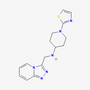 1-(1,3-thiazol-2-yl)-N-([1,2,4]triazolo[4,3-a]pyridin-3-ylmethyl)piperidin-4-amine