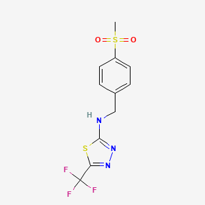 N-[(4-methylsulfonylphenyl)methyl]-5-(trifluoromethyl)-1,3,4-thiadiazol-2-amine