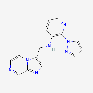 N-(imidazo[1,2-a]pyrazin-3-ylmethyl)-2-pyrazol-1-ylpyridin-3-amine