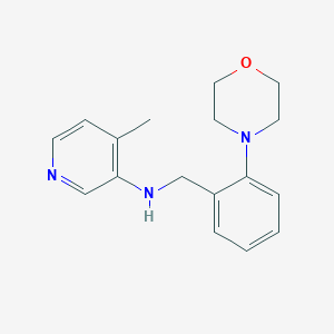 molecular formula C17H21N3O B7654948 4-methyl-N-[(2-morpholin-4-ylphenyl)methyl]pyridin-3-amine 