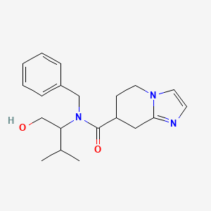 molecular formula C20H27N3O2 B7654986 N-benzyl-N-(1-hydroxy-3-methylbutan-2-yl)-5,6,7,8-tetrahydroimidazo[1,2-a]pyridine-7-carboxamide 