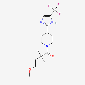 4-methoxy-2,2-dimethyl-1-[4-[5-(trifluoromethyl)-1H-imidazol-2-yl]piperidin-1-yl]butan-1-one