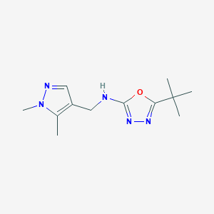 5-tert-butyl-N-[(1,5-dimethylpyrazol-4-yl)methyl]-1,3,4-oxadiazol-2-amine