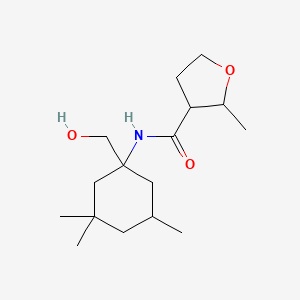 molecular formula C16H29NO3 B7655021 N-[1-(hydroxymethyl)-3,3,5-trimethylcyclohexyl]-2-methyloxolane-3-carboxamide 