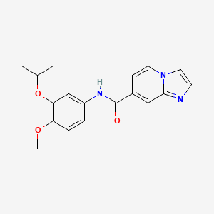 N-(4-methoxy-3-propan-2-yloxyphenyl)imidazo[1,2-a]pyridine-7-carboxamide