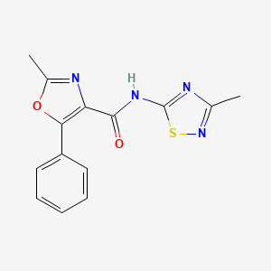 2-methyl-N-(3-methyl-1,2,4-thiadiazol-5-yl)-5-phenyl-1,3-oxazole-4-carboxamide