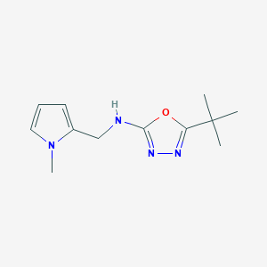 5-tert-butyl-N-[(1-methylpyrrol-2-yl)methyl]-1,3,4-oxadiazol-2-amine