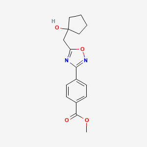 Methyl 4-[5-[(1-hydroxycyclopentyl)methyl]-1,2,4-oxadiazol-3-yl]benzoate