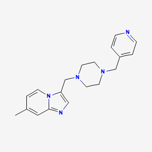 7-Methyl-3-[[4-(pyridin-4-ylmethyl)piperazin-1-yl]methyl]imidazo[1,2-a]pyridine