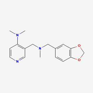 3-[[1,3-benzodioxol-5-ylmethyl(methyl)amino]methyl]-N,N-dimethylpyridin-4-amine