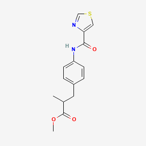 Methyl 2-methyl-3-[4-(1,3-thiazole-4-carbonylamino)phenyl]propanoate