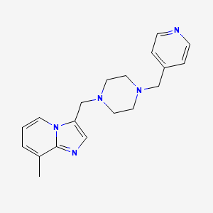 8-Methyl-3-[[4-(pyridin-4-ylmethyl)piperazin-1-yl]methyl]imidazo[1,2-a]pyridine