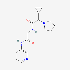 2-cyclopropyl-N-[2-oxo-2-(pyridin-3-ylamino)ethyl]-2-pyrrolidin-1-ylacetamide