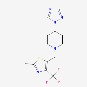 2-Methyl-5-[[4-(1,2,4-triazol-1-yl)piperidin-1-yl]methyl]-4-(trifluoromethyl)-1,3-thiazole