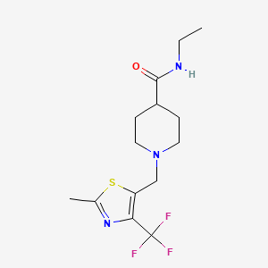 N-ethyl-1-[[2-methyl-4-(trifluoromethyl)-1,3-thiazol-5-yl]methyl]piperidine-4-carboxamide