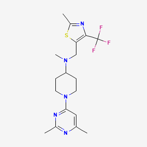 1-(2,6-dimethylpyrimidin-4-yl)-N-methyl-N-[[2-methyl-4-(trifluoromethyl)-1,3-thiazol-5-yl]methyl]piperidin-4-amine